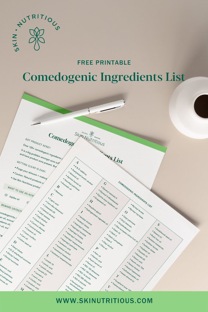 Comedogenic Ingredients • Official Skin Nutritious List